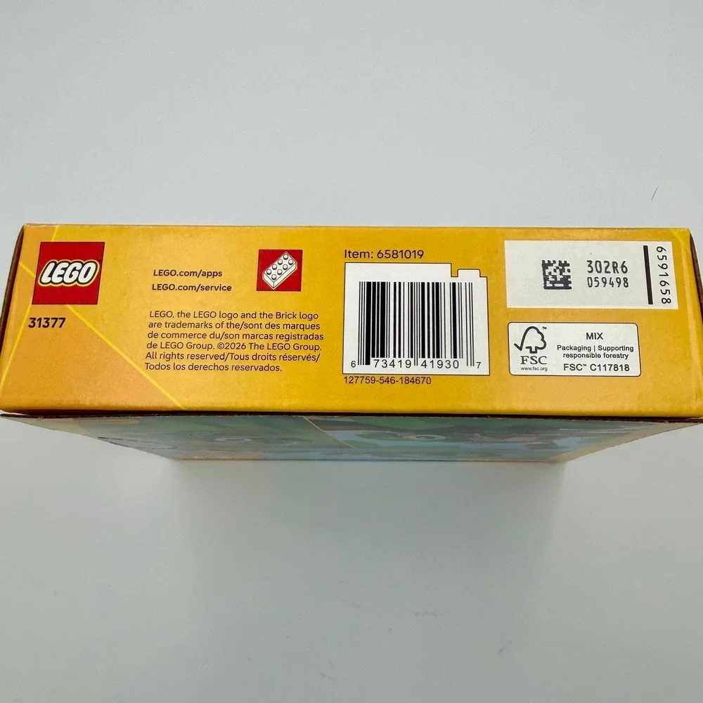 LEGO Creator 3-in-1 Turtle with a Water Lily 31377 Building Toy 124 Pcs Set